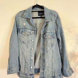 Lucky Brand Classic Distressed Blue Jean Jacket- Petite Small